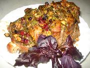 Русская кухня. Свинина с клюквой и орехами